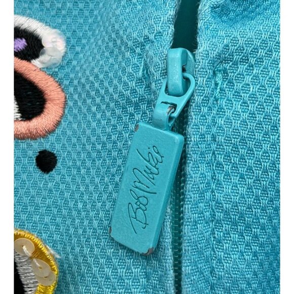 Bob Mackie Wearable Art Butterfly Embroidered Jacket Zip Front 3/4 Sleeves 2X - Picture 9 of 10